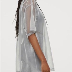 Sheer silver top from H&M